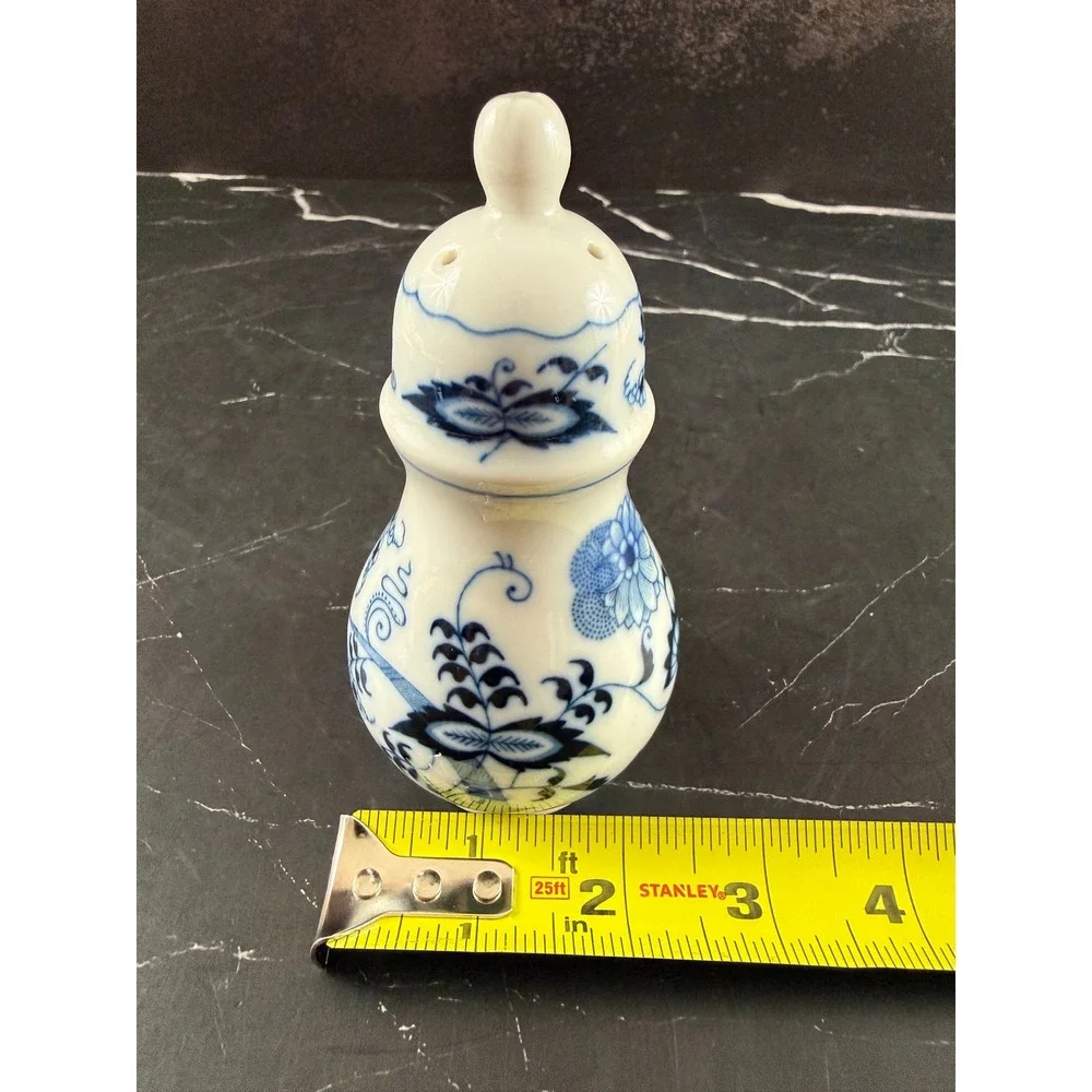 VTG Blue Danube Blue Onion Pattern Pepper Shaker Rectangle Stamp 5in